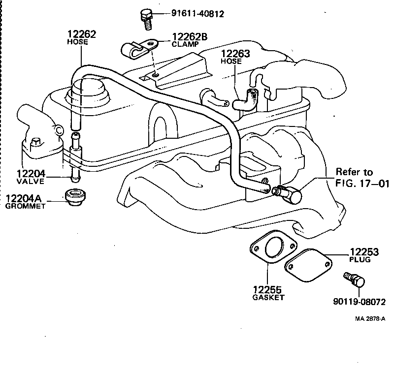  DYNA TOYOACE |  VENTILATION HOSE