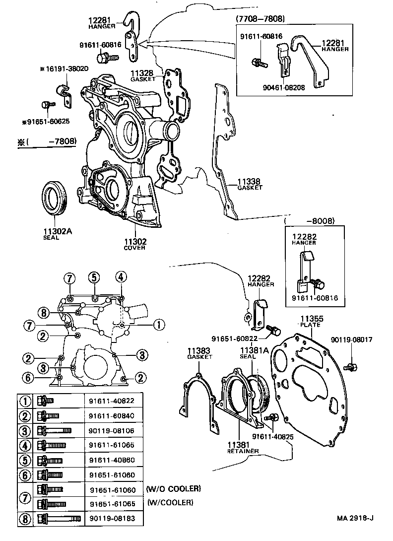  COASTER |  TIMING GEAR COVER REAR END PLATE