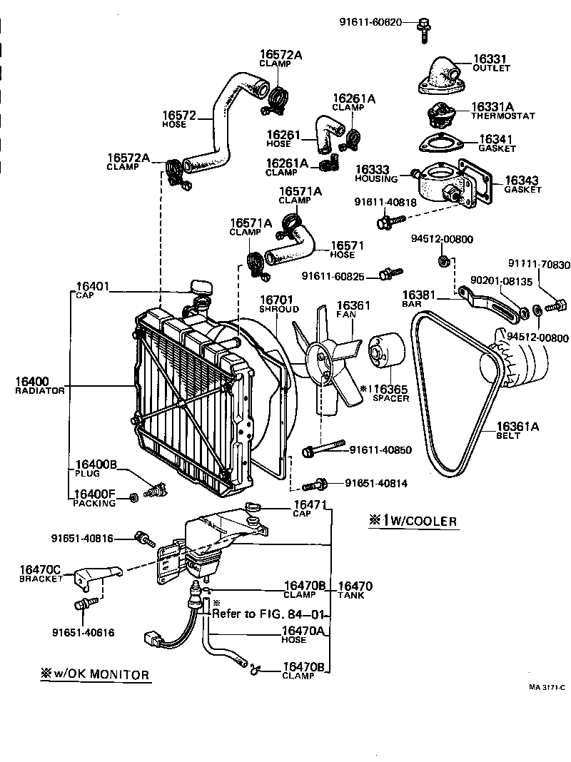  DYNA TOYOACE |  RADIATOR WATER OUTLET