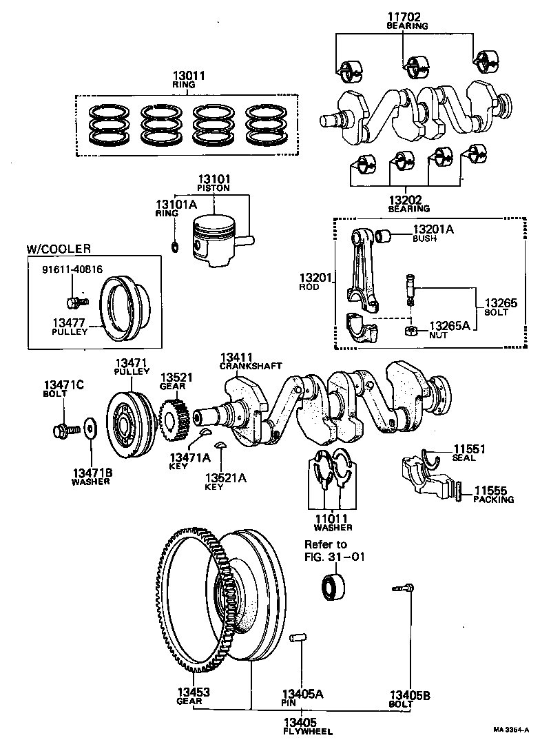  TOWN MASTERACE V WG |  CRANKSHAFT PISTON