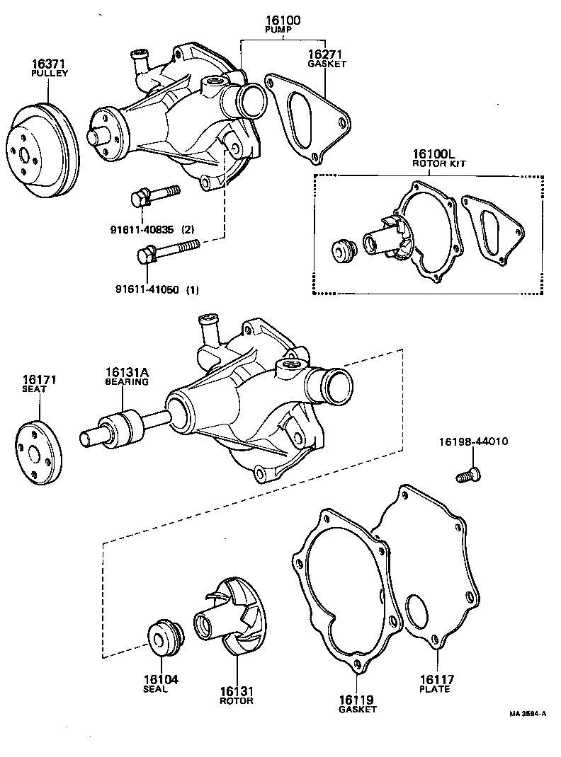  DYNA TOYOACE |  WATER PUMP