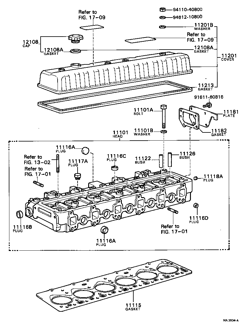  DYNA TOYOACE |  CYLINDER HEAD