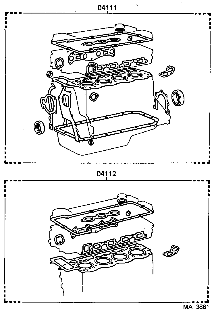  CARINA FR |  ENGINE OVERHAUL GASKET KIT