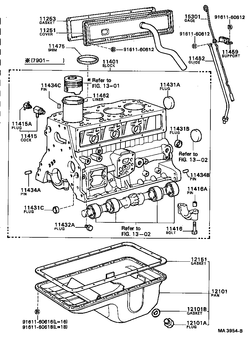  DYNA TOYOACE |  CYLINDER BLOCK