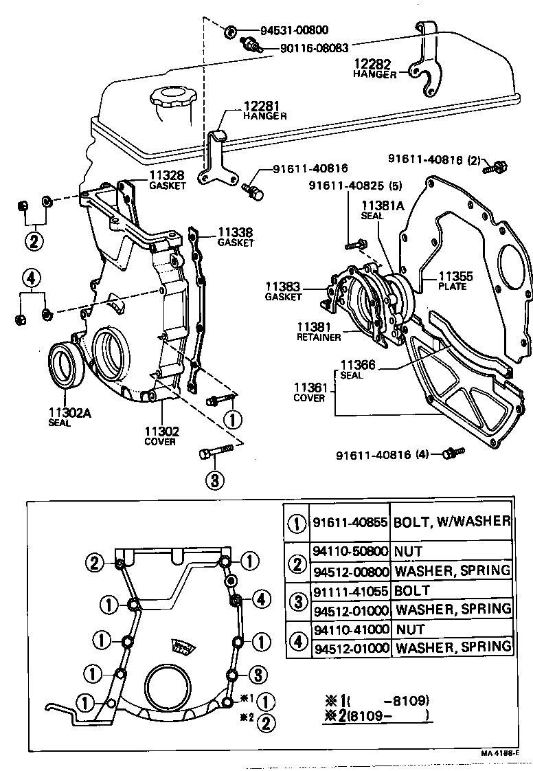  CROWN |  TIMING GEAR COVER REAR END PLATE