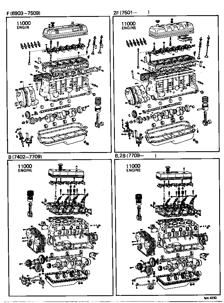  LAND CRUISER VAN |  PARTIAL ENGINE ASSEMBLY