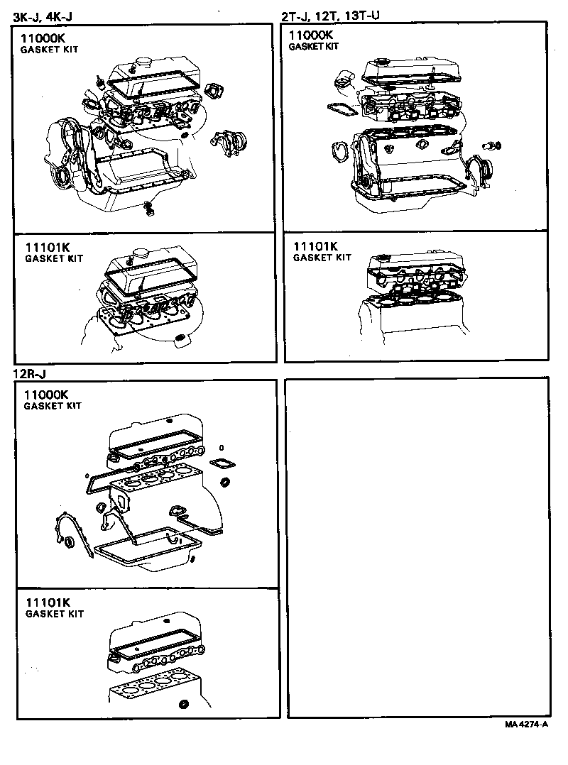  TOWN MASTERACE V WG |  ENGINE OVERHAUL GASKET KIT