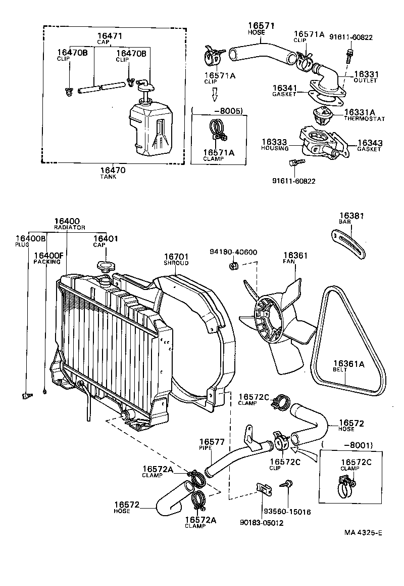  TOWN MASTERACE V WG |  RADIATOR WATER OUTLET