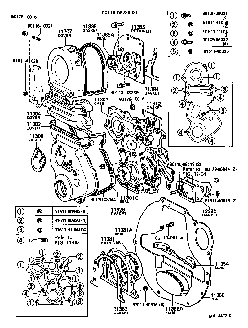  CELICA |  TIMING GEAR COVER REAR END PLATE