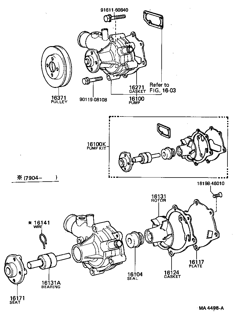  DYNA TOYOACE |  WATER PUMP