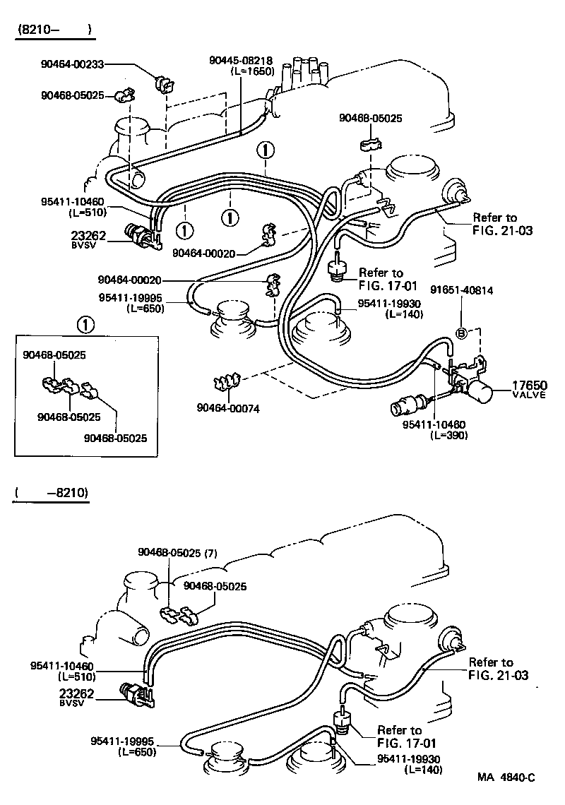  LAND CRUISER VAN |  VACUUM PIPING