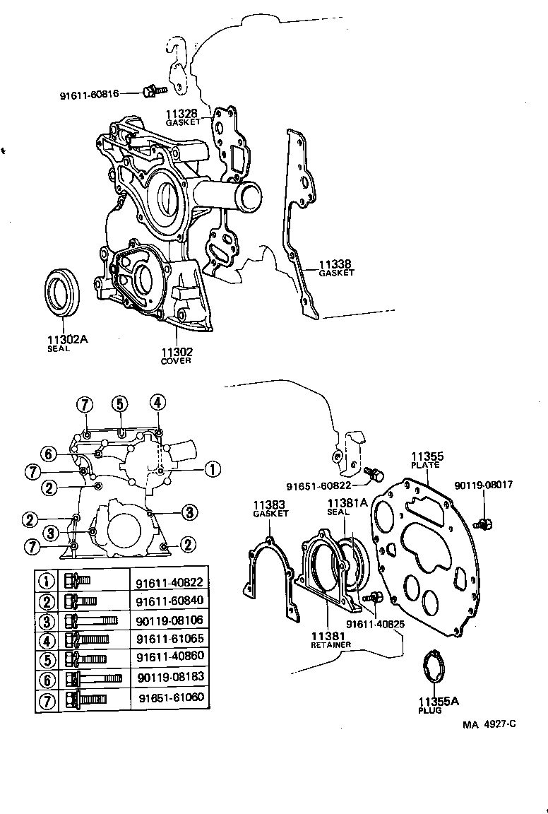  CHASER |  TIMING GEAR COVER REAR END PLATE