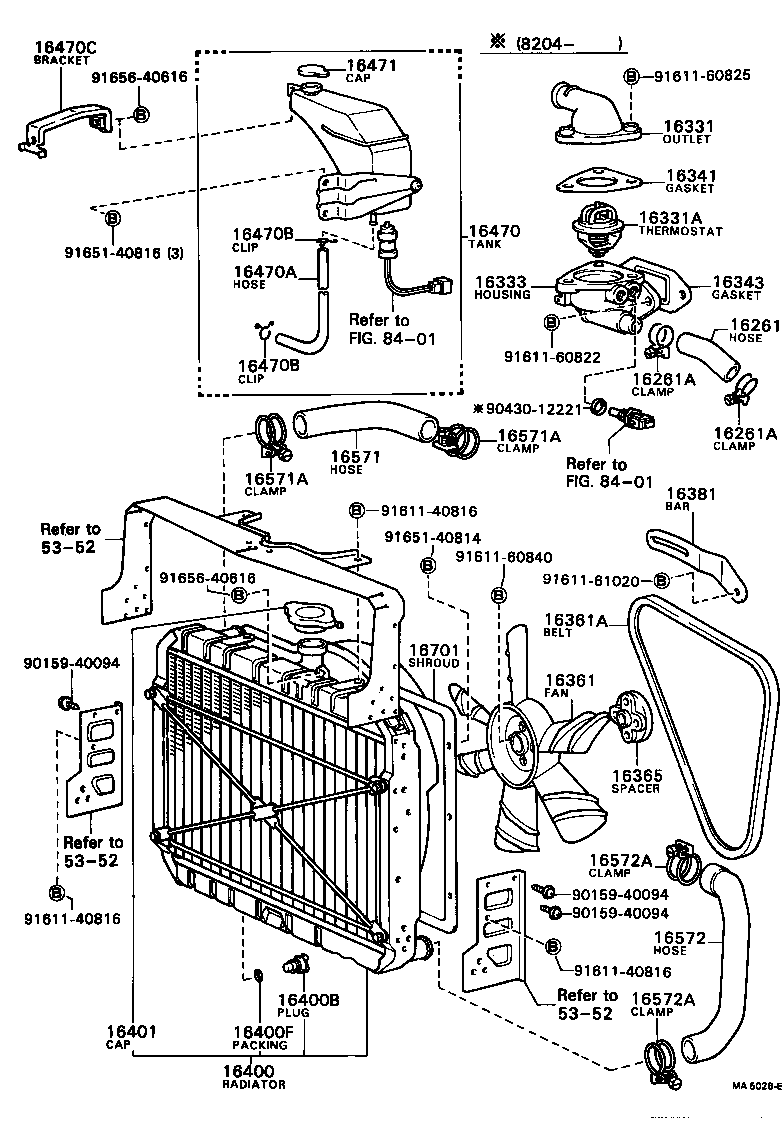  DYNA |  RADIATOR WATER OUTLET