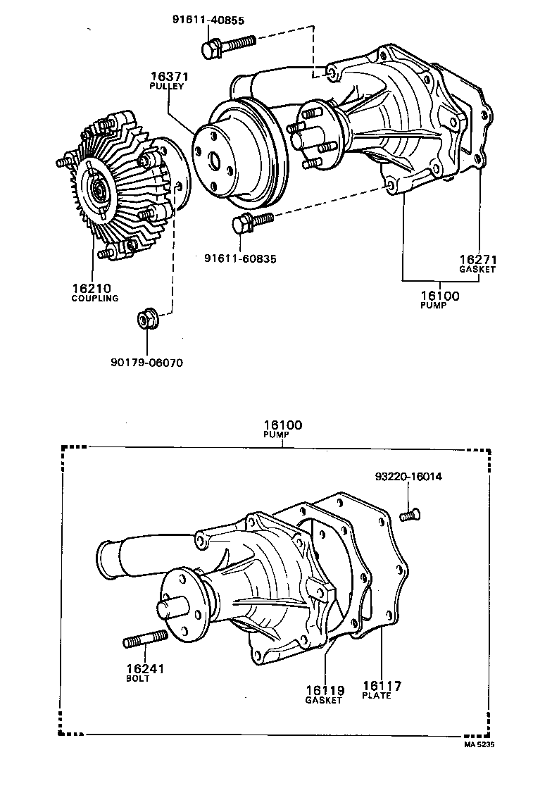  TOWN MASTERACE V WG |  WATER PUMP