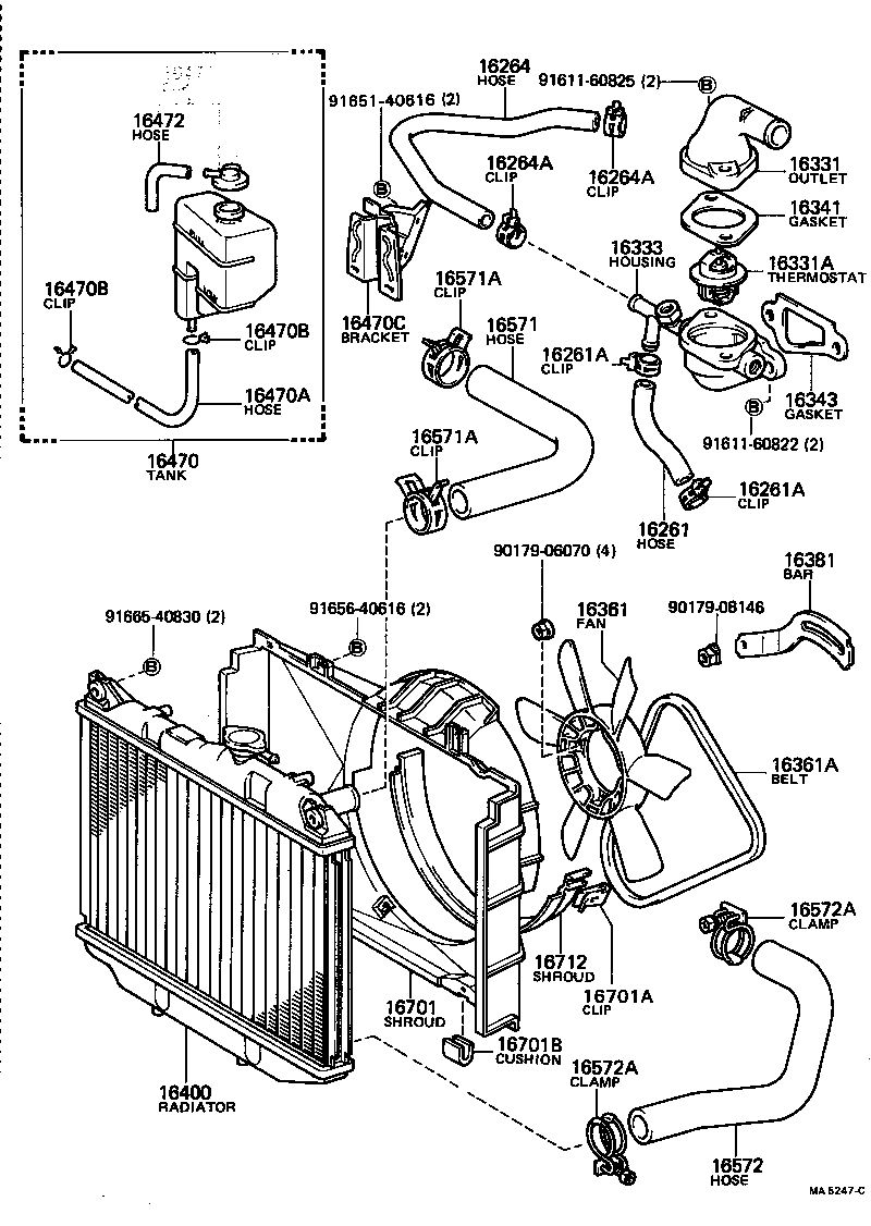  CELICA |  RADIATOR WATER OUTLET