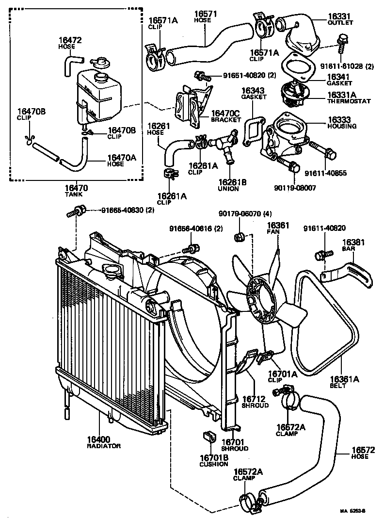  CELICA |  RADIATOR WATER OUTLET