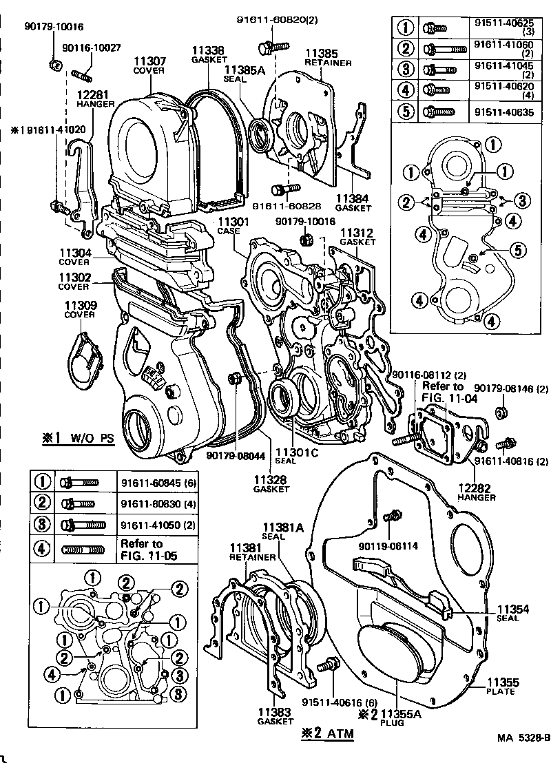  CROWN |  TIMING GEAR COVER REAR END PLATE