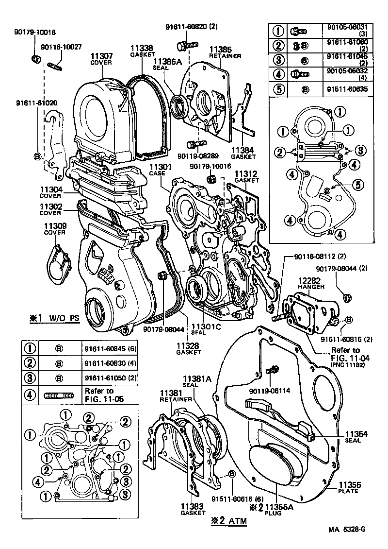  CROWN |  TIMING GEAR COVER REAR END PLATE