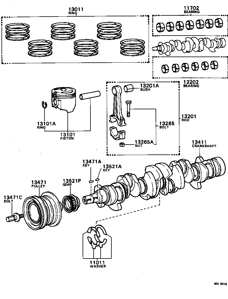  CROWN |  CRANKSHAFT PISTON