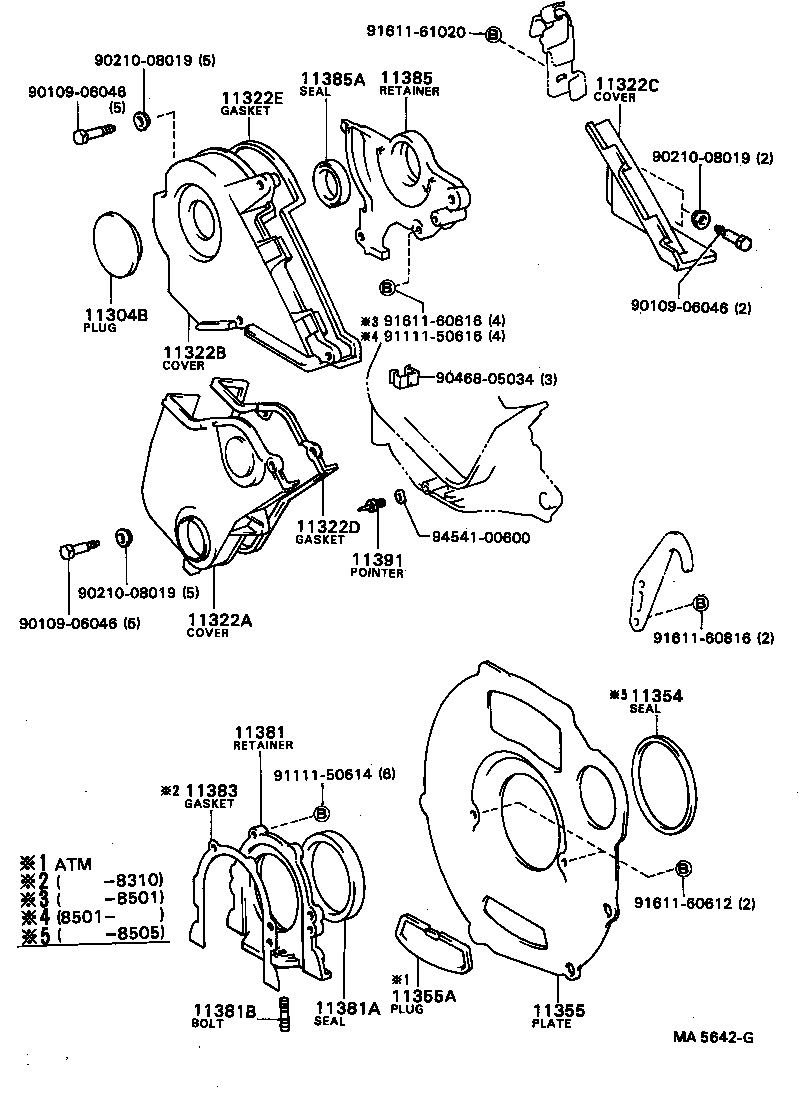  COROLLA |  TIMING GEAR COVER REAR END PLATE