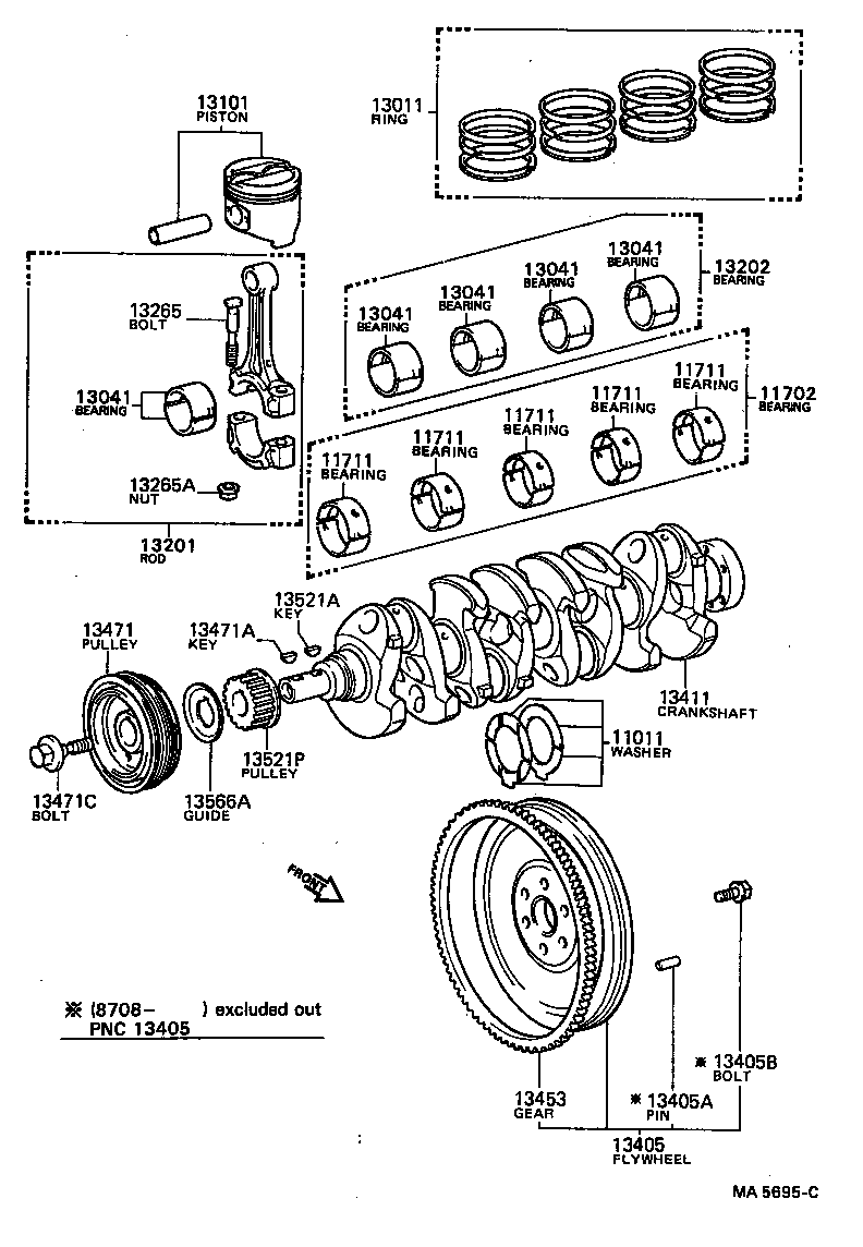 CARINA FF |  CRANKSHAFT PISTON
