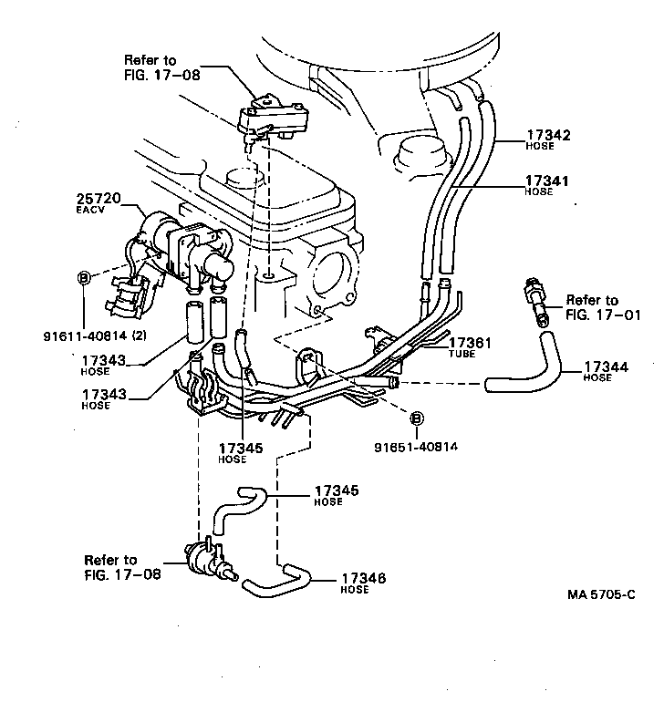  CAMRY VISTA |  MANIFOLD AIR INJECTION SYSTEM
