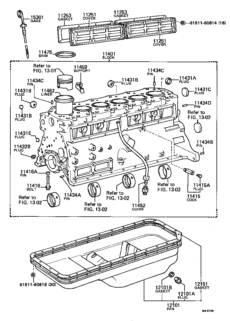  DYNA TOYOACE |  CYLINDER BLOCK