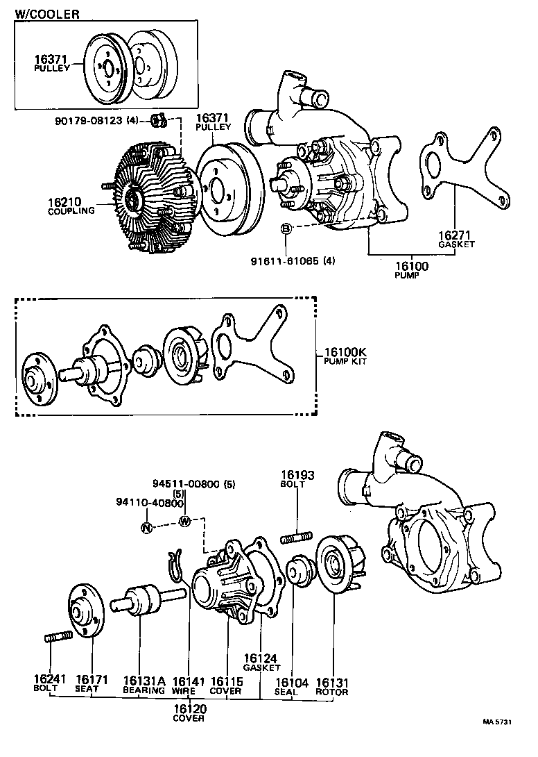  DYNA TOYOACE |  WATER PUMP