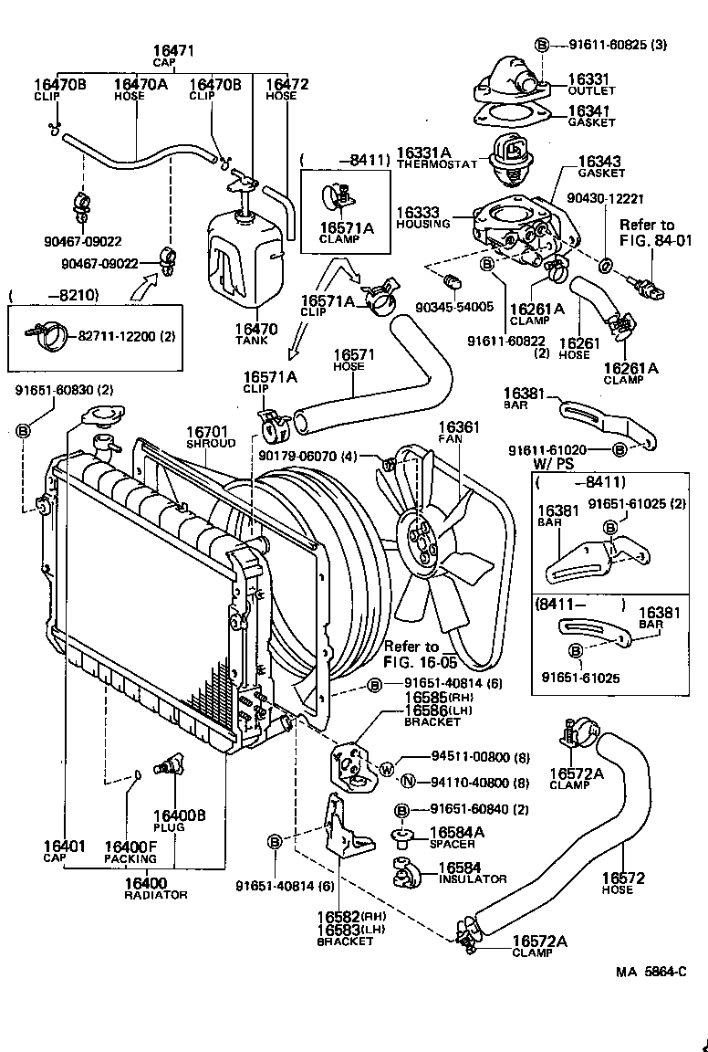  LAND CRUISER VAN |  RADIATOR WATER OUTLET