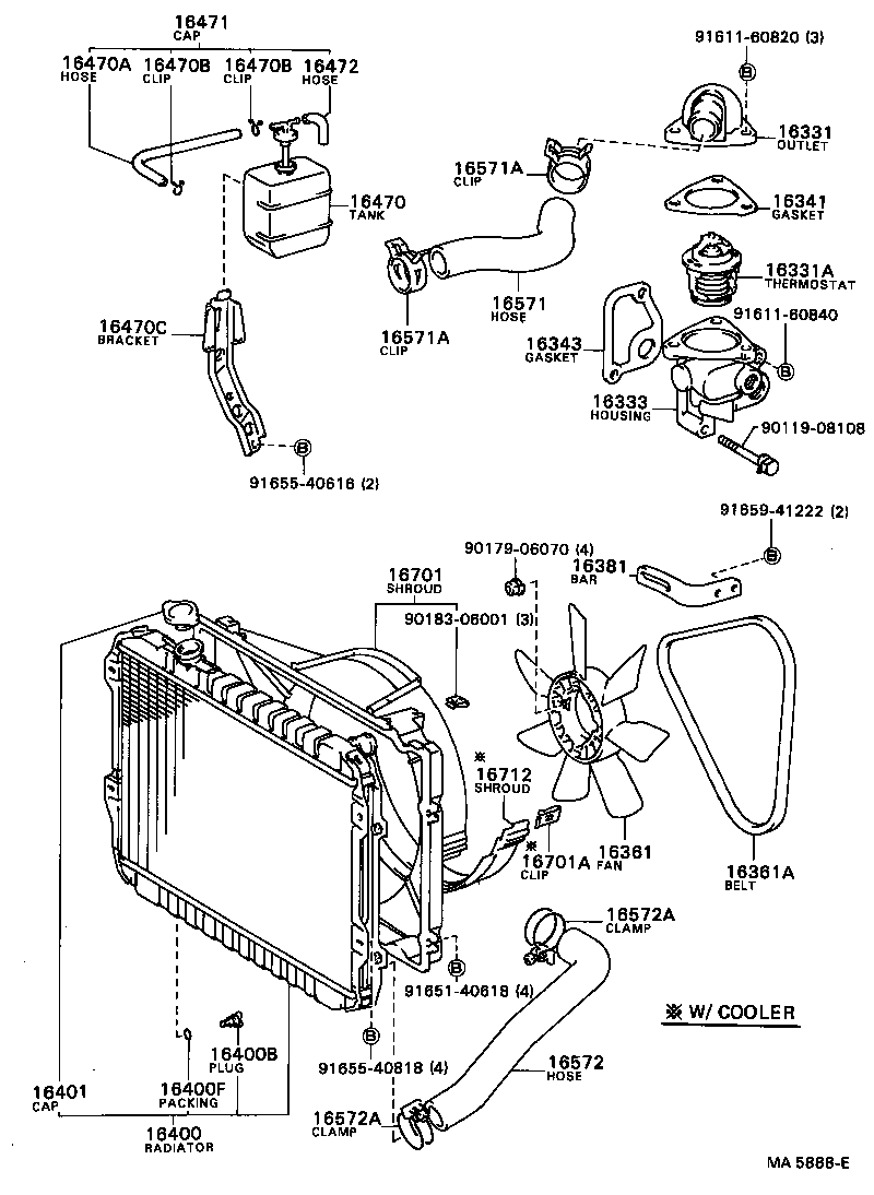  CHASER |  RADIATOR WATER OUTLET