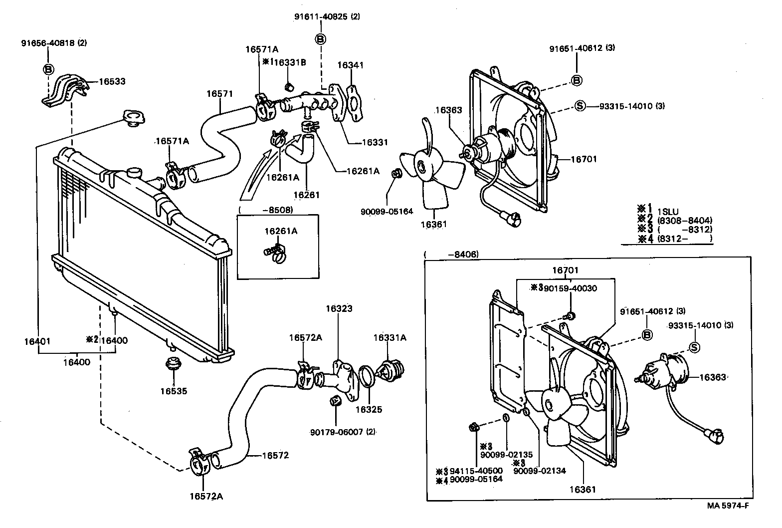  CAMRY VISTA |  RADIATOR WATER OUTLET