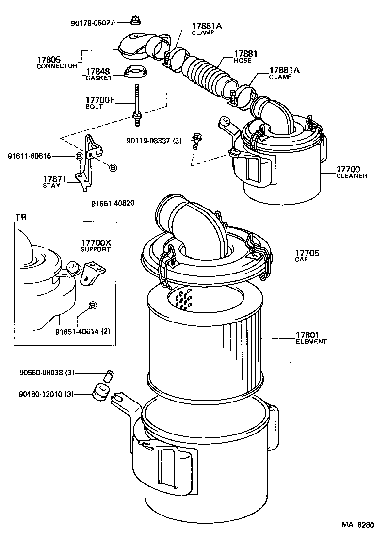  LITE TOWNACE TRUCK |  AIR CLEANER