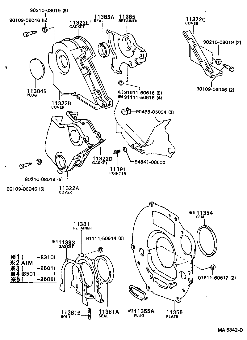  TOWN MASTERACE V WG |  TIMING GEAR COVER REAR END PLATE