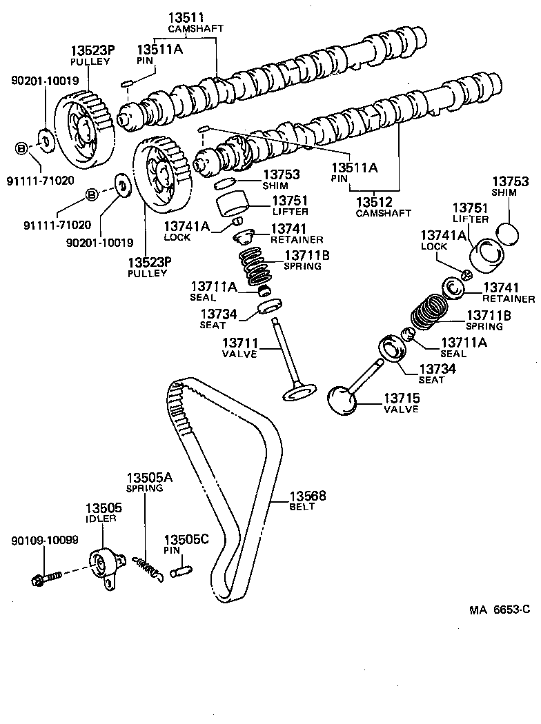  SPRINTER TRUENO |  CAMSHAFT VALVE