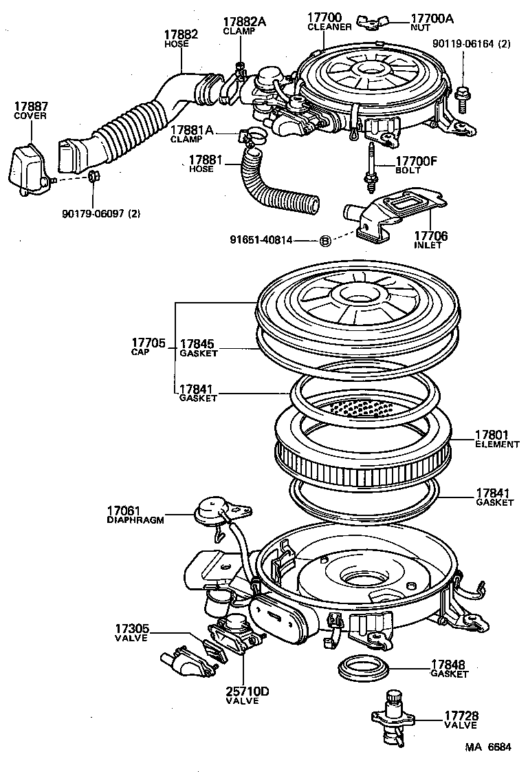  COROLLA LEVIN |  AIR CLEANER