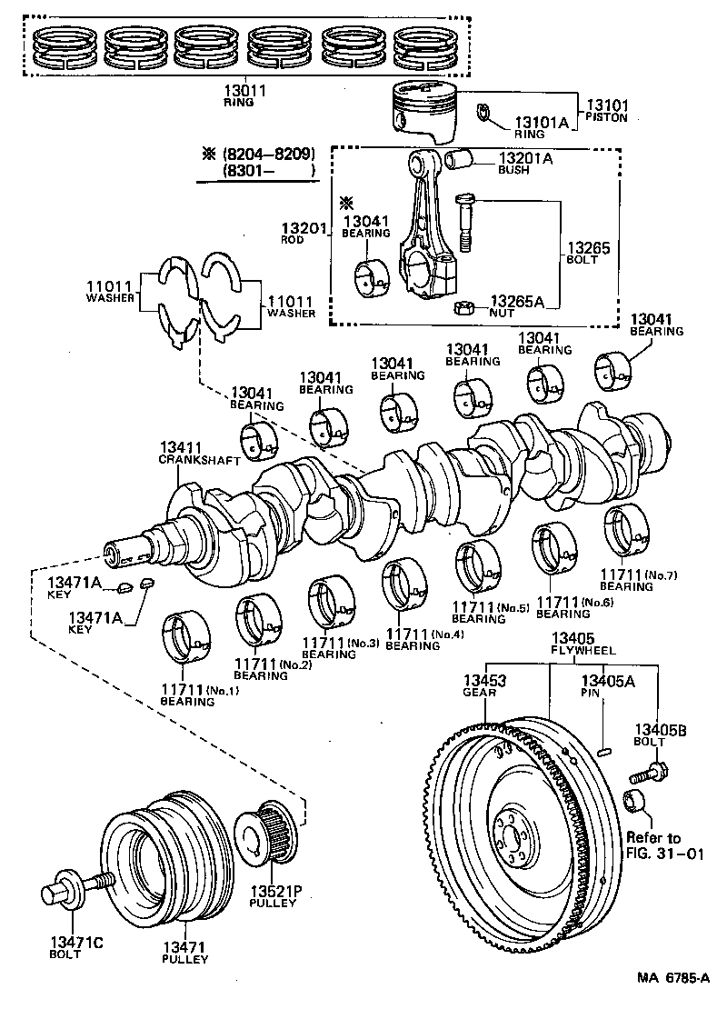  CROWN |  CRANKSHAFT PISTON