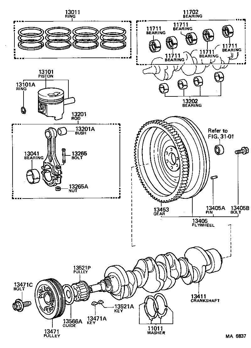  CRESTA |  CRANKSHAFT PISTON