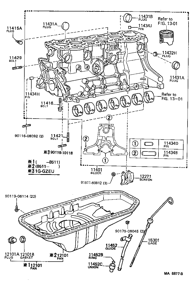  CROWN |  CYLINDER BLOCK