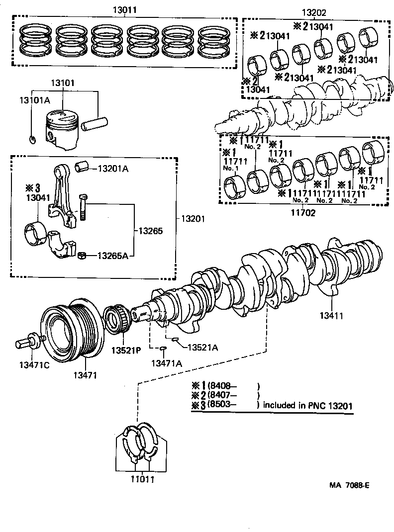  CROWN |  CRANKSHAFT PISTON