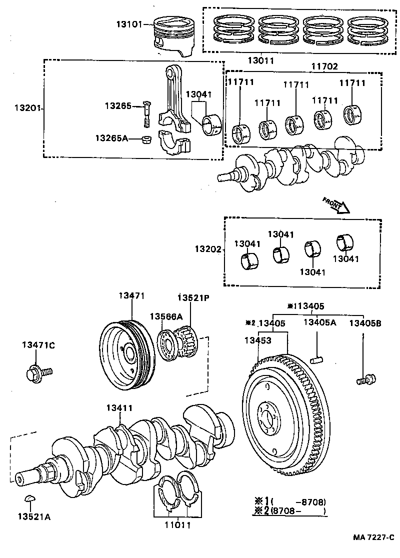  CARINA FF |  CRANKSHAFT PISTON