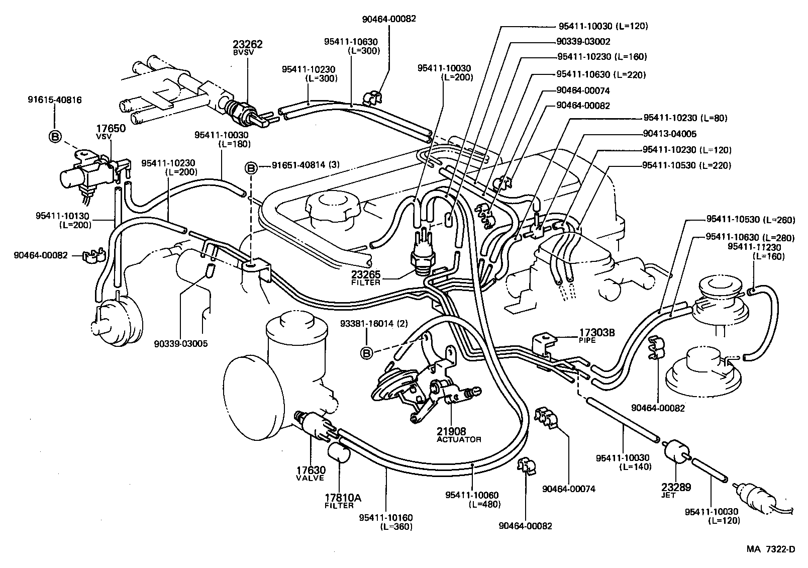  HIACE VAN WAGON |  VACUUM PIPING