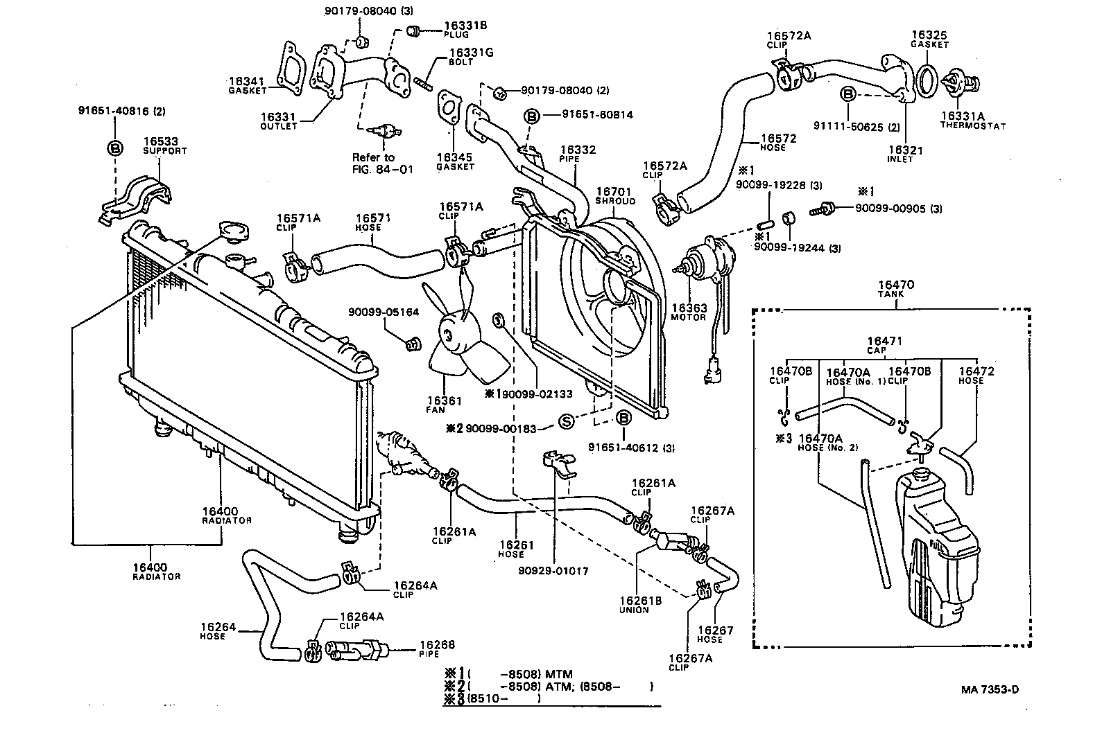  CARINA FF |  RADIATOR WATER OUTLET