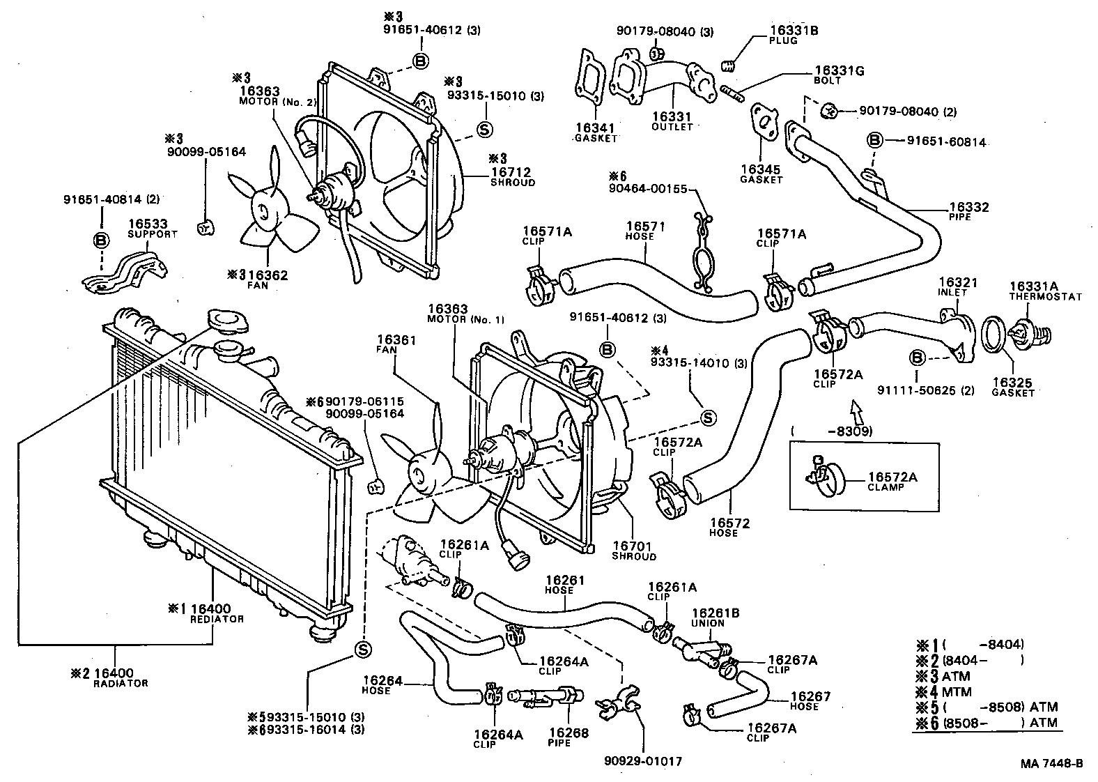  CAMRY VISTA |  RADIATOR WATER OUTLET