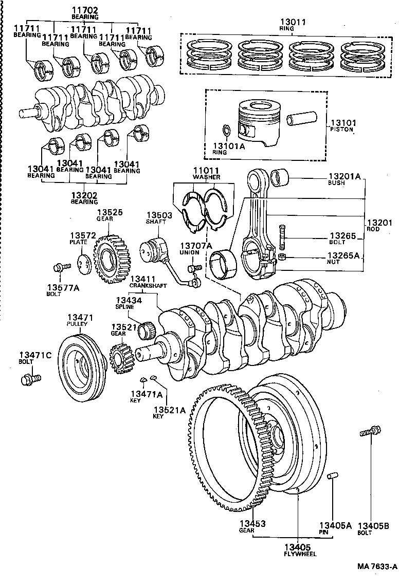  DYNA TOYOACE |  CRANKSHAFT PISTON