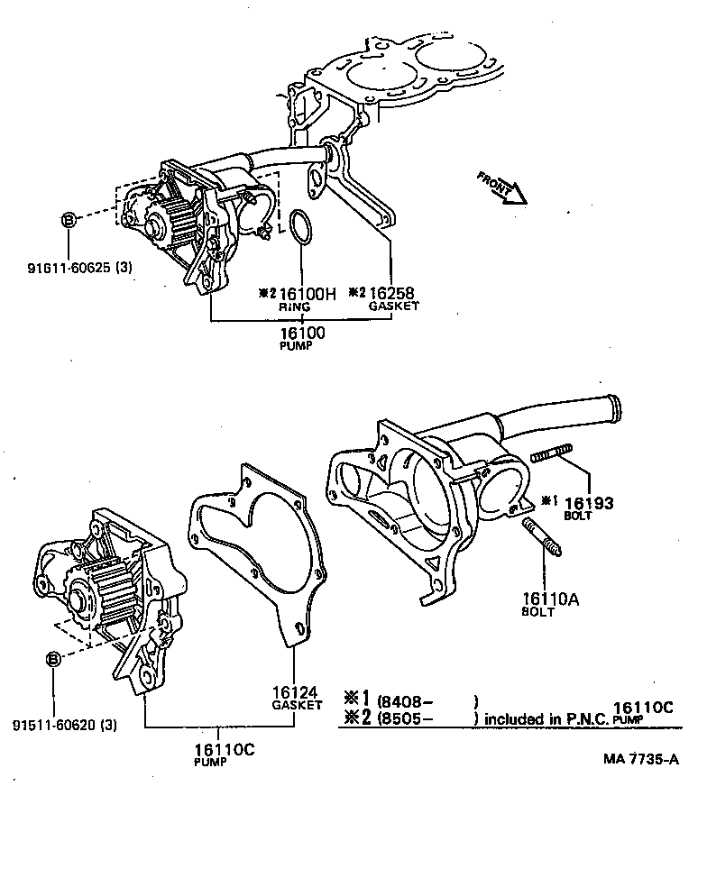  CARINA FF |  WATER PUMP