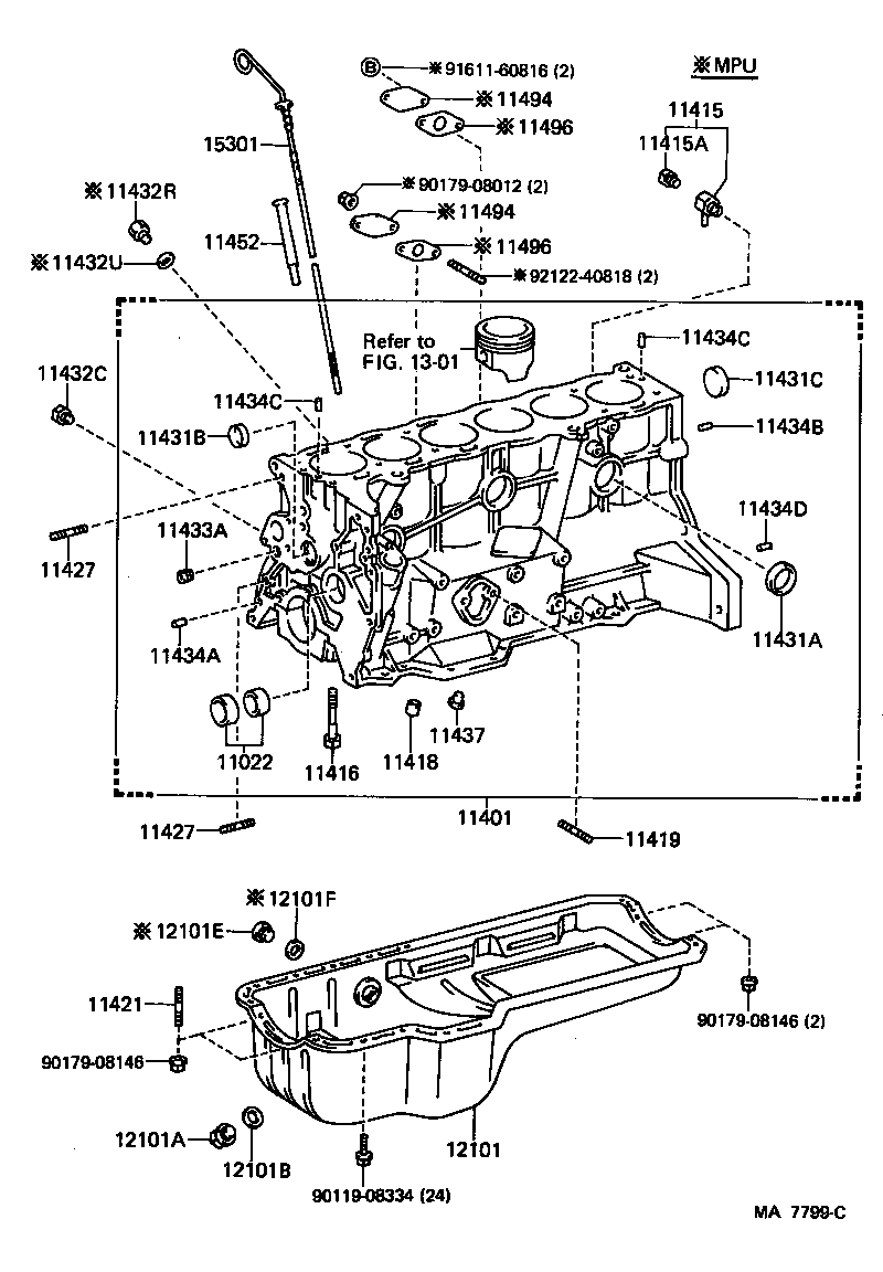  CROWN |  CYLINDER BLOCK