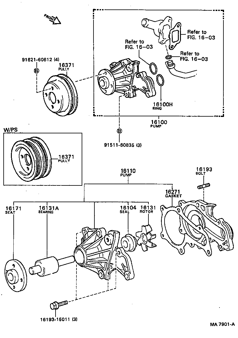  CARINA FF |  WATER PUMP