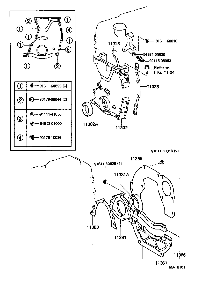  CHASER |  TIMING GEAR COVER REAR END PLATE