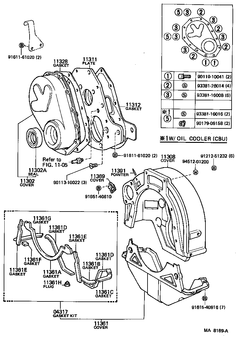  LAND CRUISER VAN |  TIMING GEAR COVER REAR END PLATE