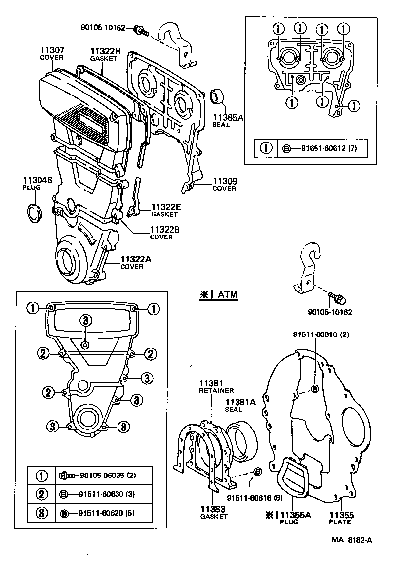  SPRINTER TRUENO |  TIMING GEAR COVER REAR END PLATE